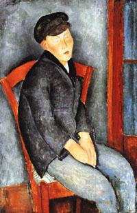 Amedeo Modigliani Young Seated Boy with Cap